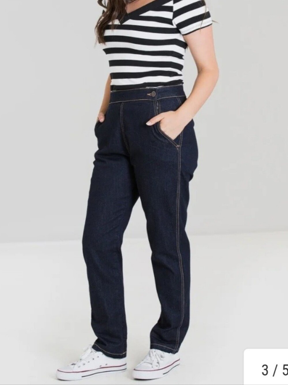 Hell Bunny Charlie Denium Capri